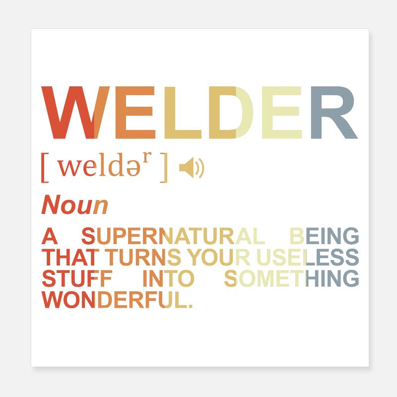 Welder Dictionary Poster 8" x 8" (20x20 cm)