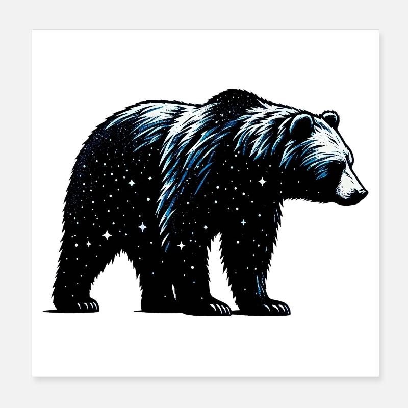 Bear Poster 8" x 8" (20x20 cm)