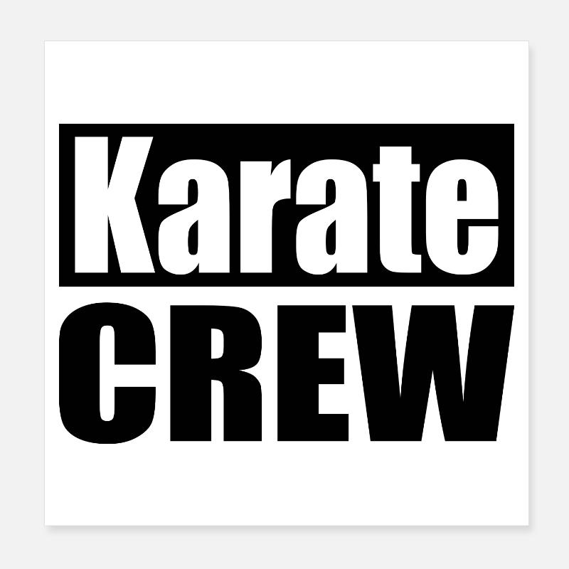 Karate-Mannschaft Poster 20x20 cm