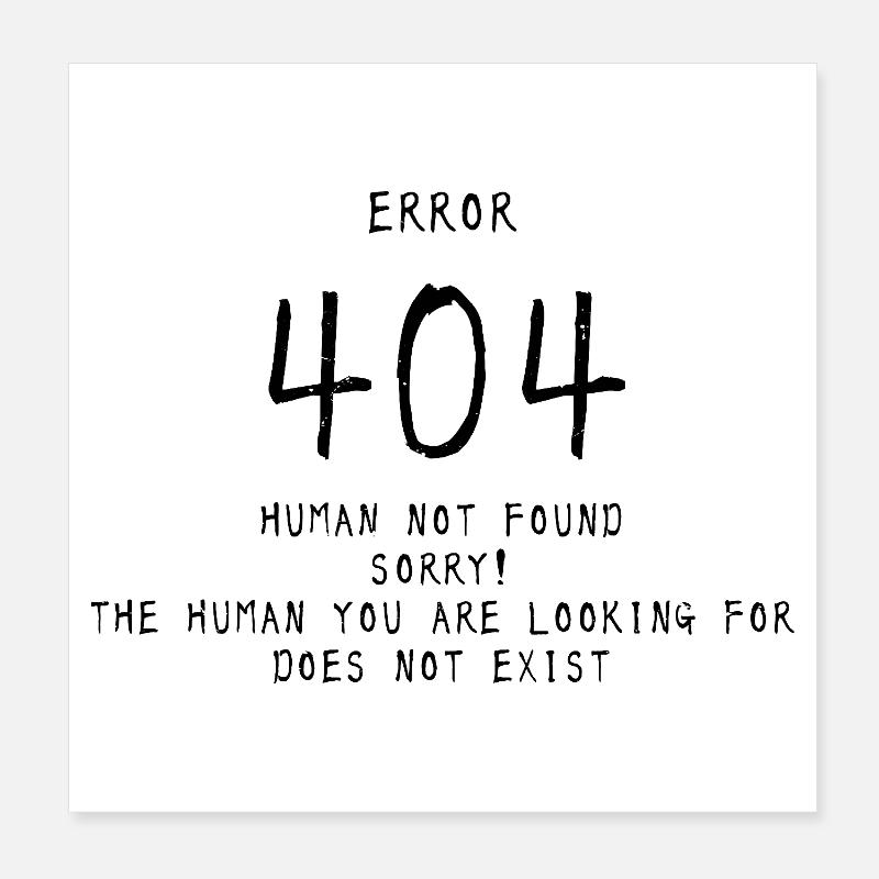 Fehler 404 Poster 20x20 cm