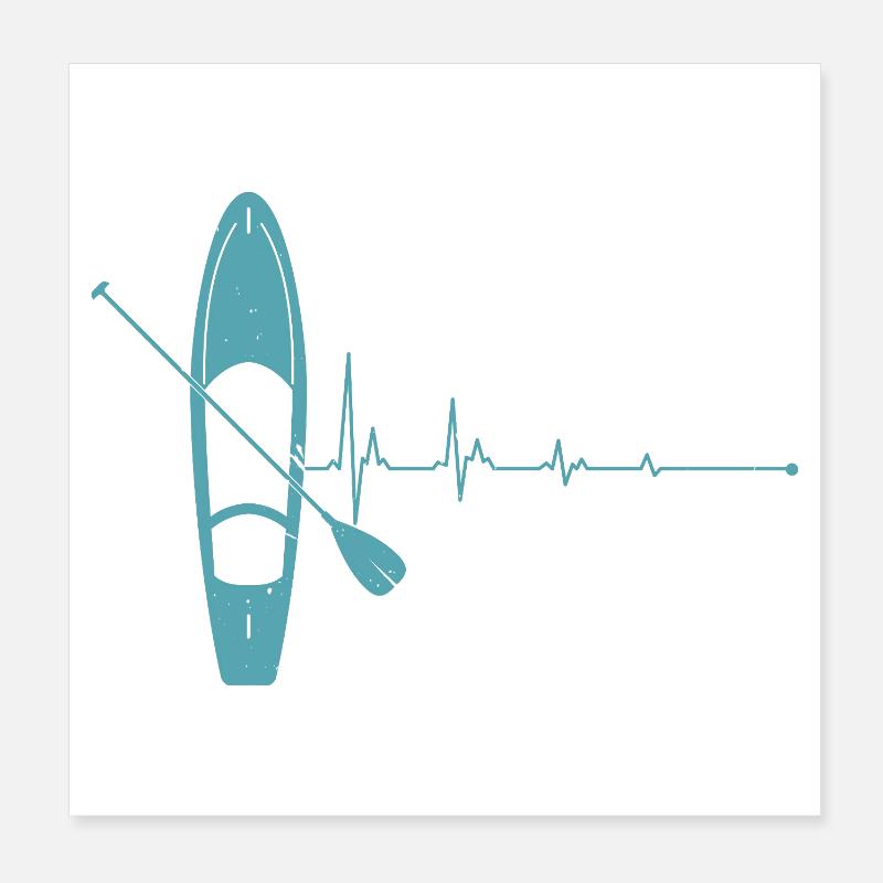 Pulse Board and Paddle Poster 8" x 8" (20x20 cm)