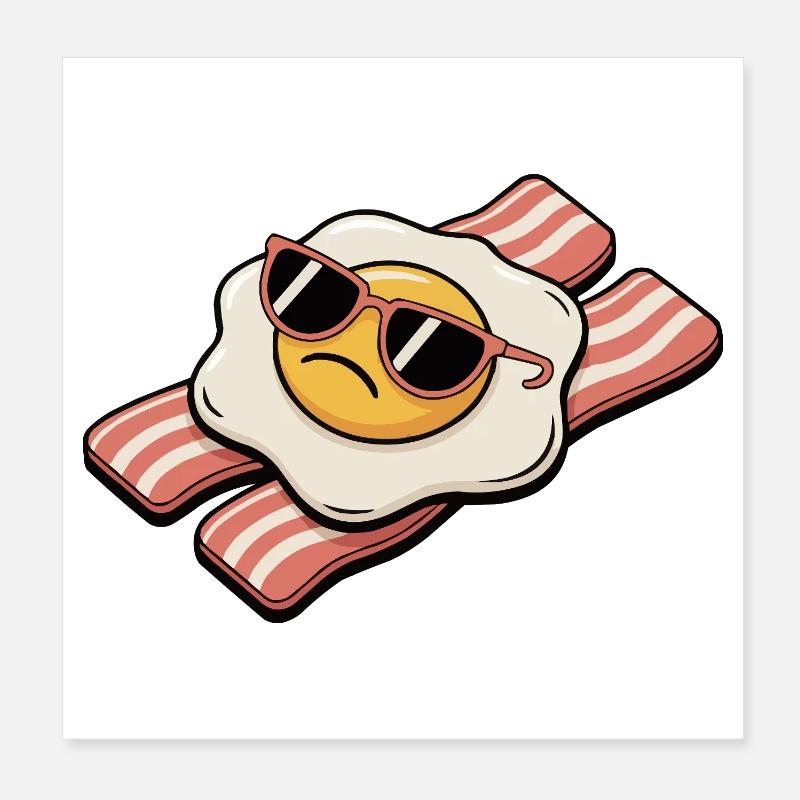 Bacon and egg - Breakfast Breakdown Poster 20x20 cm