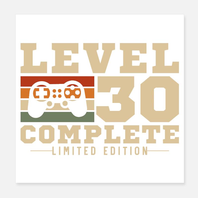 Niveau 30 complete Poster 20 x 20 cm