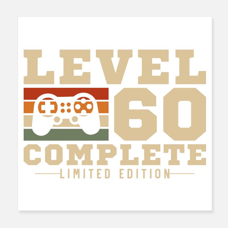 Level 60 completed Poster 8" x 8" (20x20 cm)