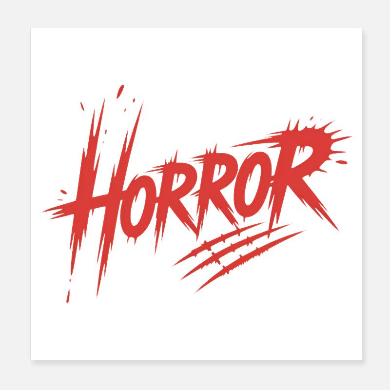 Horror - Killerblut-Design Poster 20x20 cm