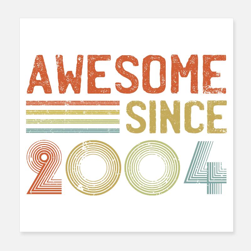 Retro-Design im Stil der 2000er Poster 20x20 cm