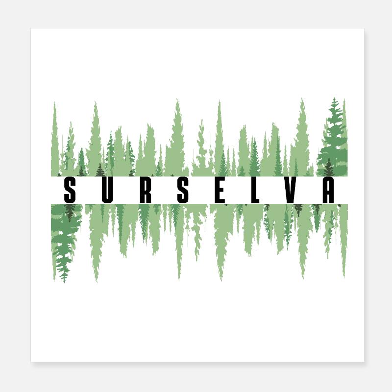 Surselva tree line Poster 8" x 8" (20x20 cm)