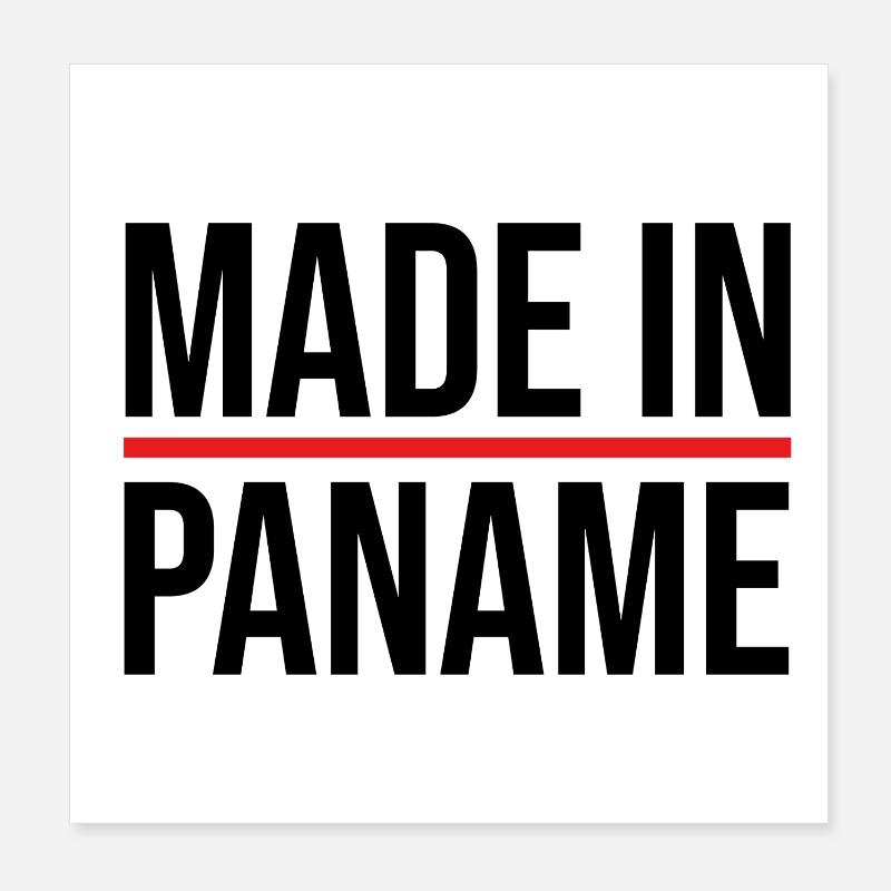 Made in Paname - Poster 20 x 20 cm - blanc