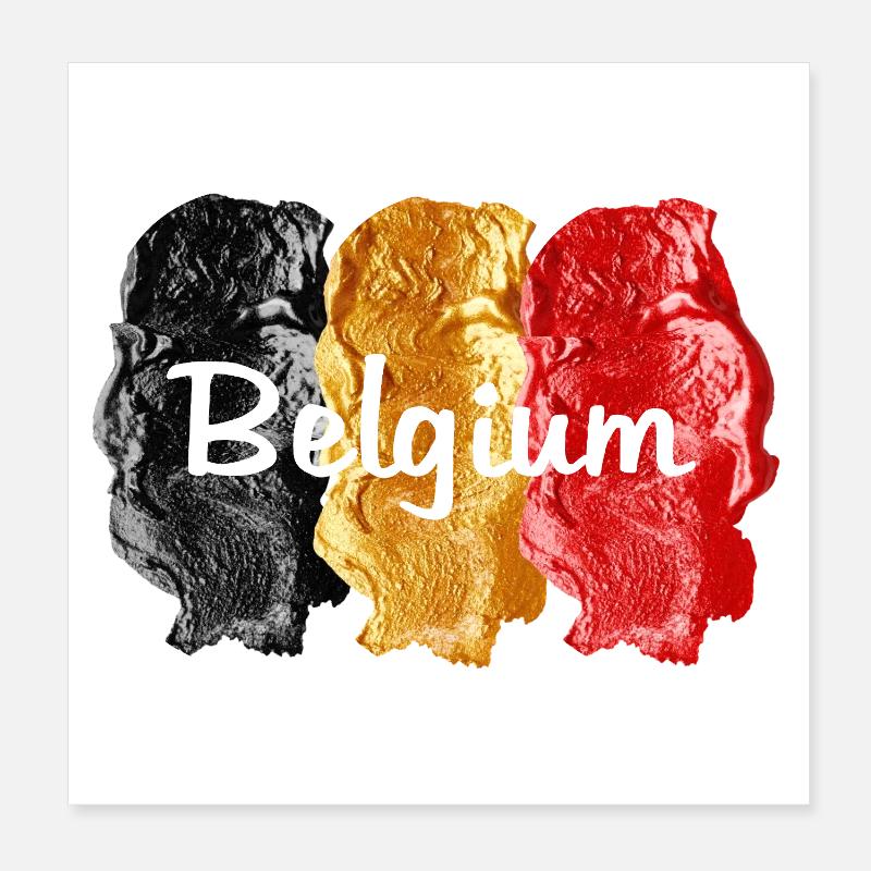 Drapeau belge Poster 20 x 20 cm