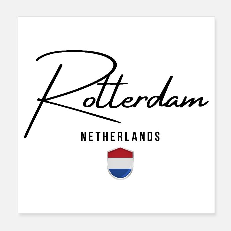 Rotterdam Pays-Bas, j’adore Rotterdam Poster 20 x 20 cm