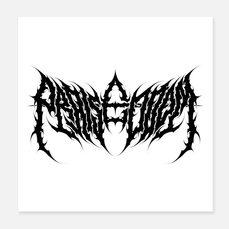 Praise Doom - black Poster 8" x 8" (20x20 cm)