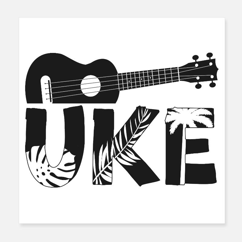 Hawaiian Ukulele Uke Uke Poster 20x20 cm
