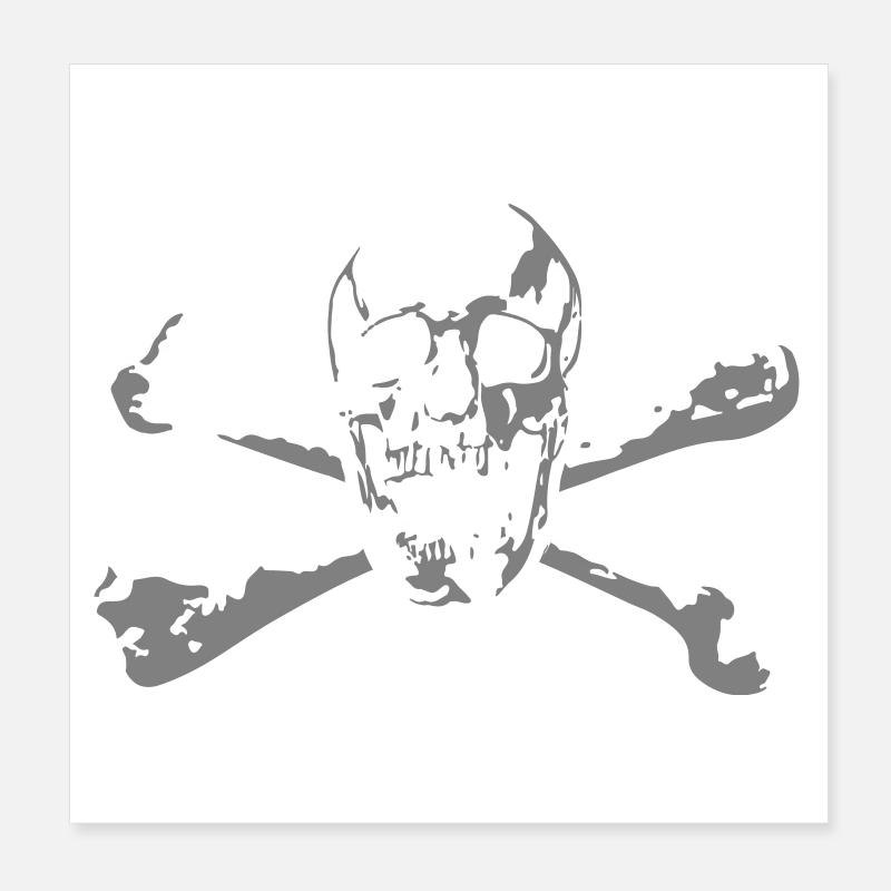 Skull & Bones Poster 20x20 cm