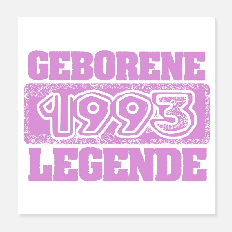 Legendary 1993 Poster 8" x 8" (20x20 cm)