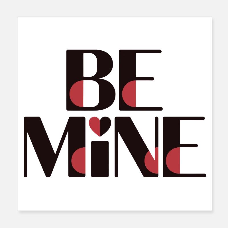 Accent rouge Be Mine Poster 20 x 20 cm