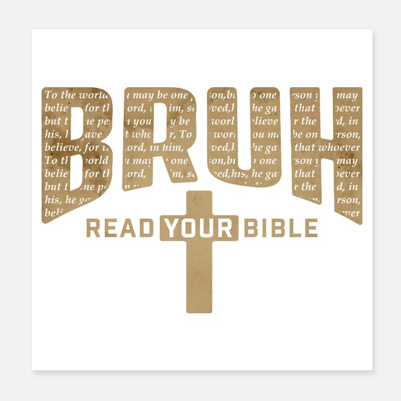 Mec, lis ta Bible chrétienne de Pâques drôle Poster 20 x 20 cm