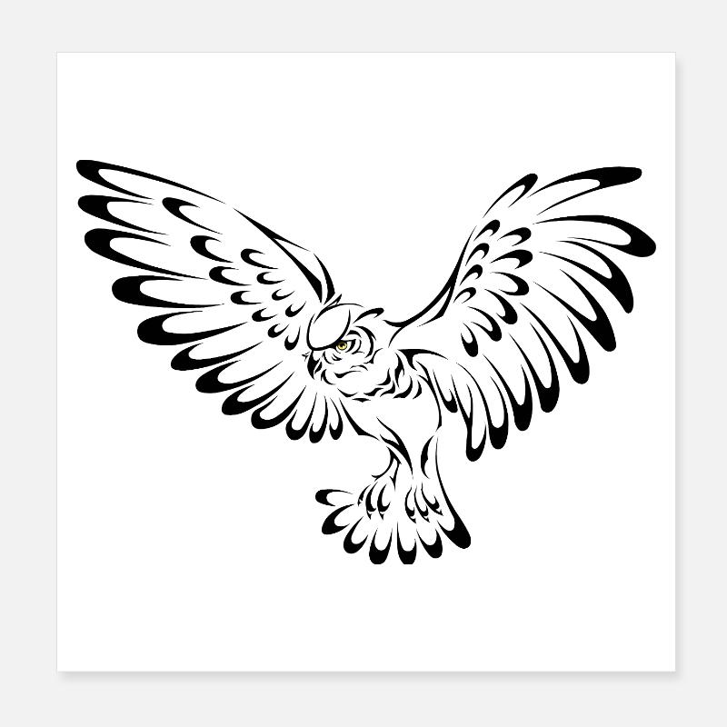 Owl Poster 8" x 8" (20x20 cm)