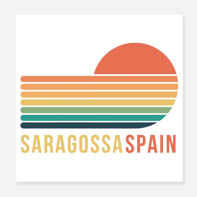 Saragossa, Spanien Poster 20x20 cm