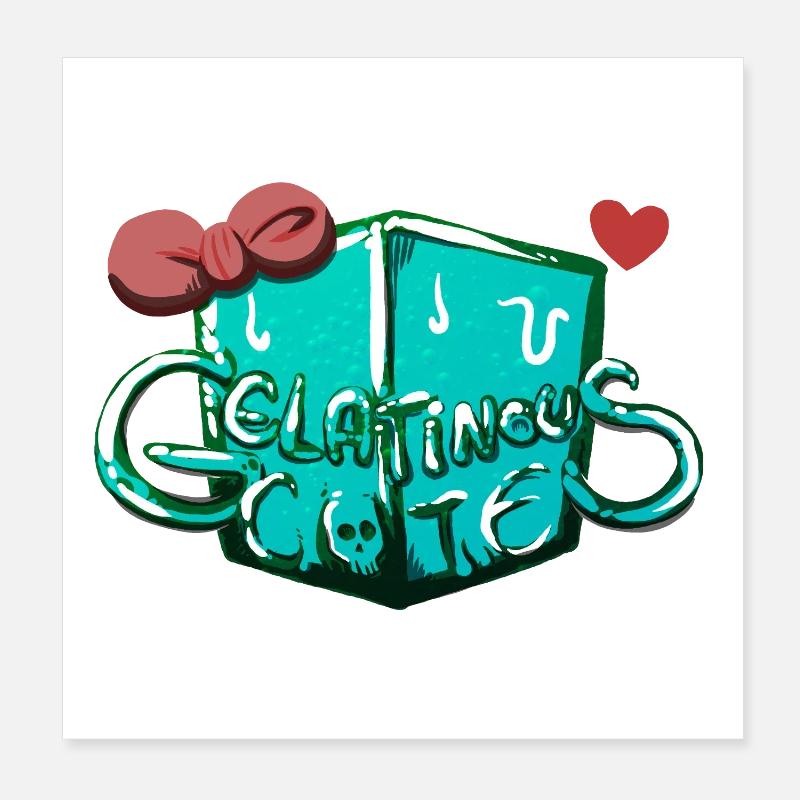 Gelatinous Cube Poster 20x20 cm