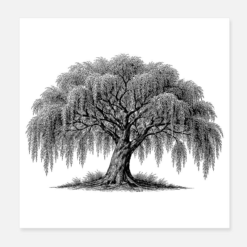 Grædende pil Poster 20x20 cm