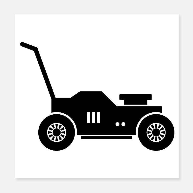 Tondeuse à gazon Poster 20 x 20 cm