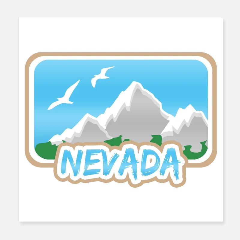 Mont Nevada Poster 20 x 20 cm