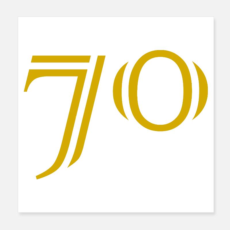 70. 70 ANS. 70e ANNIVERSAIRE. ANNIVERSAIRE 70 ANS. Poster 20 x 20 cm