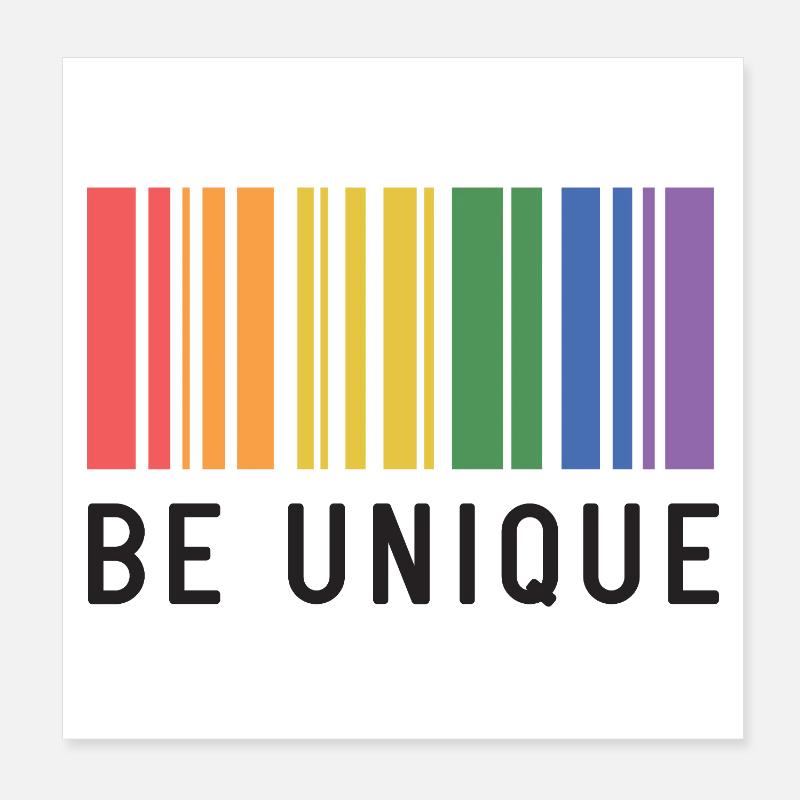 LGBT-Pride-Monat – Sei einzigartig Poster 20x20 cm