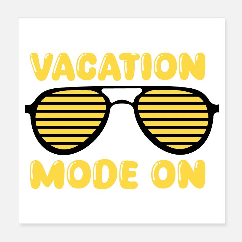 Vacation Mode On Retro Poster 8" x 8" (20x20 cm)