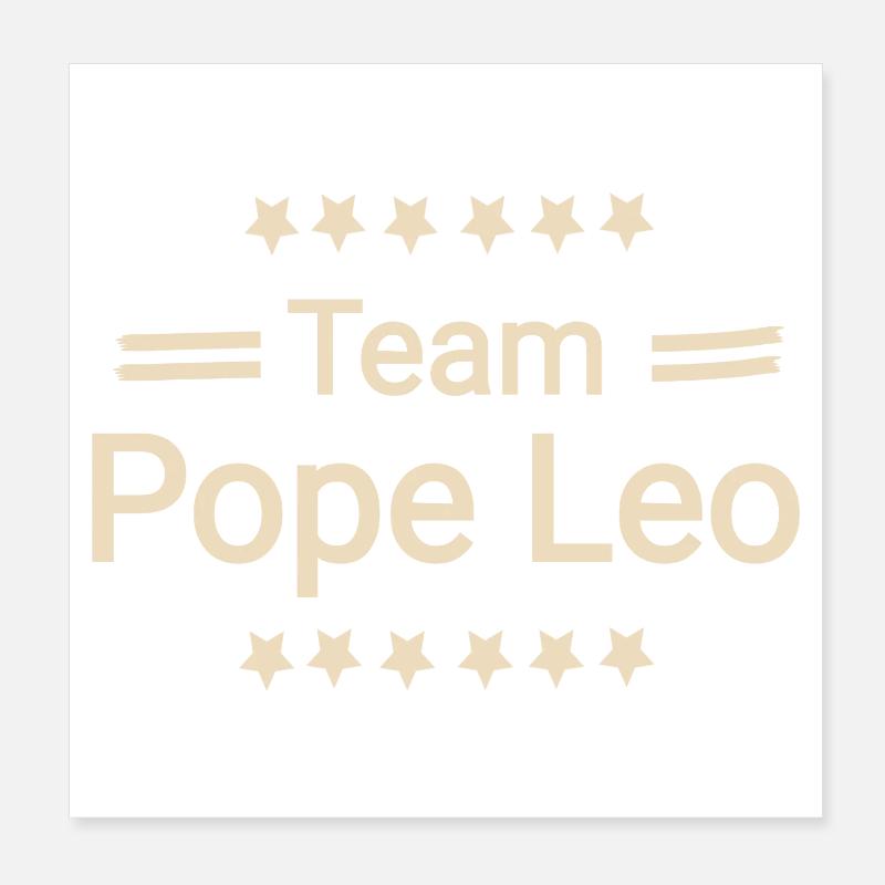 team pope leo  Poster 20x20 cm