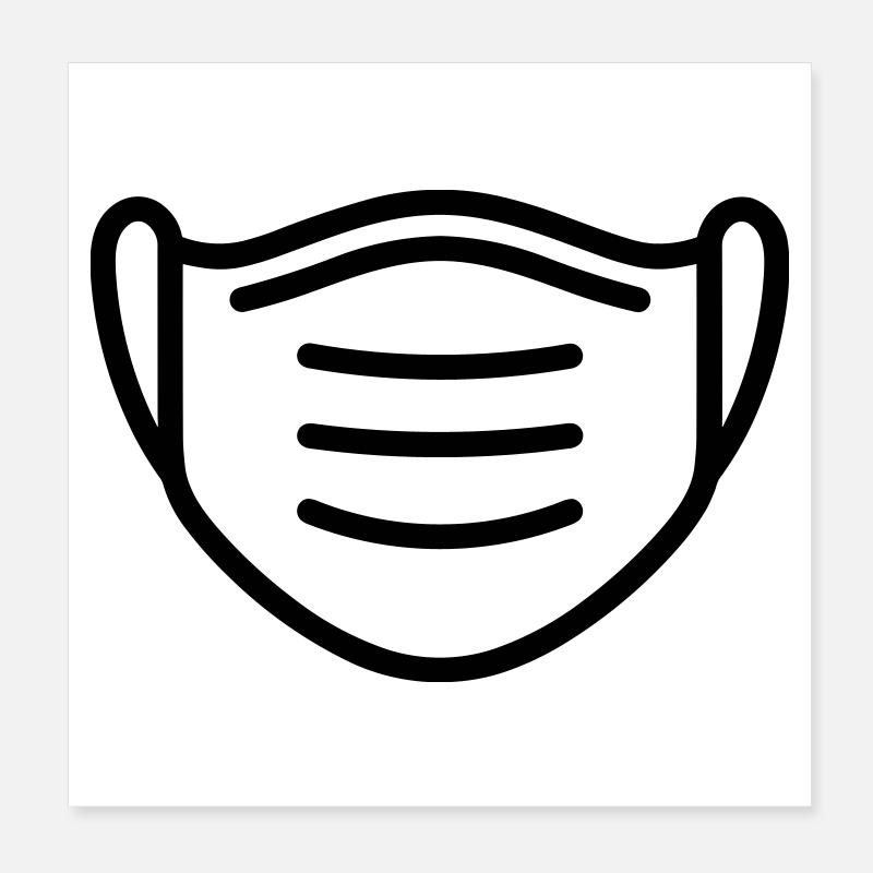 mask Poster 8" x 8" (20x20 cm)