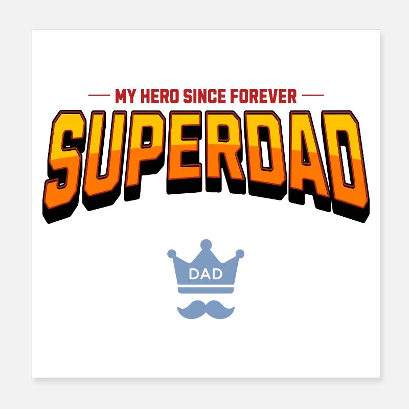 superdad Poster 20x20 cm