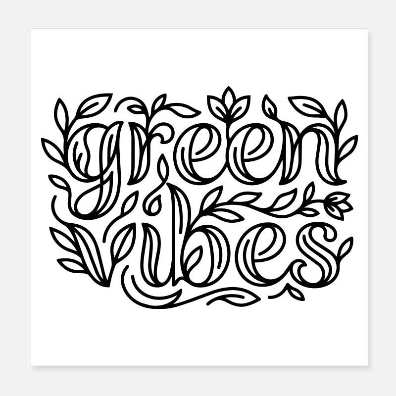 Grüne Vibes Poster 20x20 cm