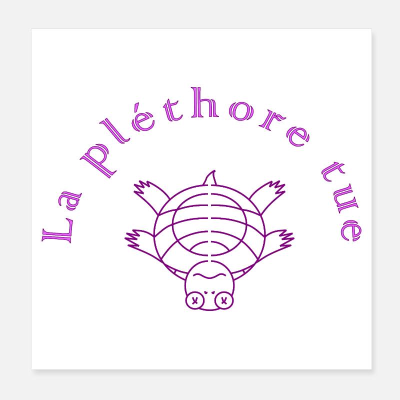 La Pléthore Tue Violet Poster 20 x 20 cm