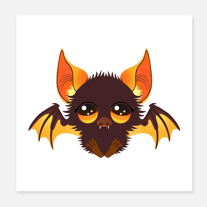 Motiv_Fledermaus Poster 20x20 cm