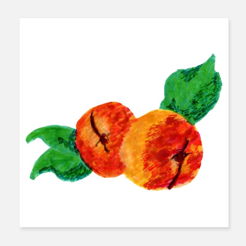 Apricot style - Poster 8" x 8" (20x20 cm) - white