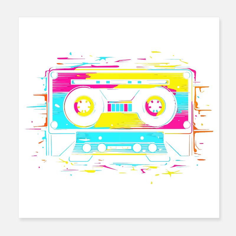 90s cassette Poster 8" x 8" (20x20 cm)