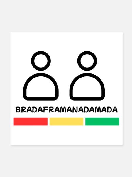 Bruder - Poster 20x20 cm - Weiß - Vorne
