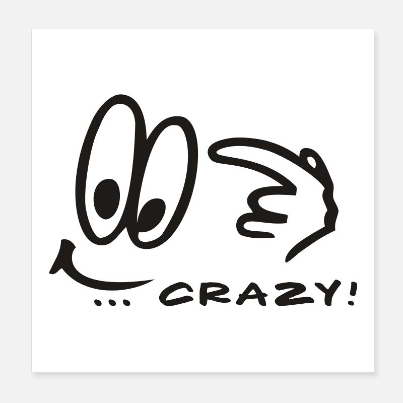 Fou Poster 20 x 20 cm