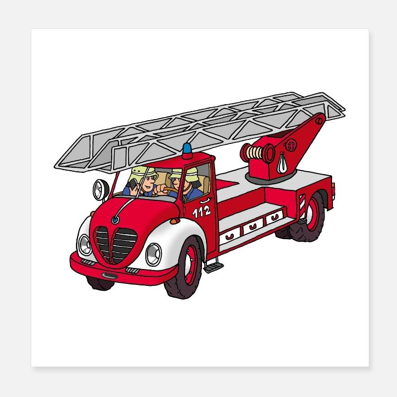 Turntable ladder DL 23 Poster 8" x 8" (20x20 cm)