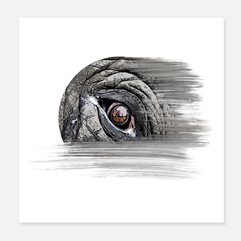 Elephant Poster 8" x 8" (20x20 cm)