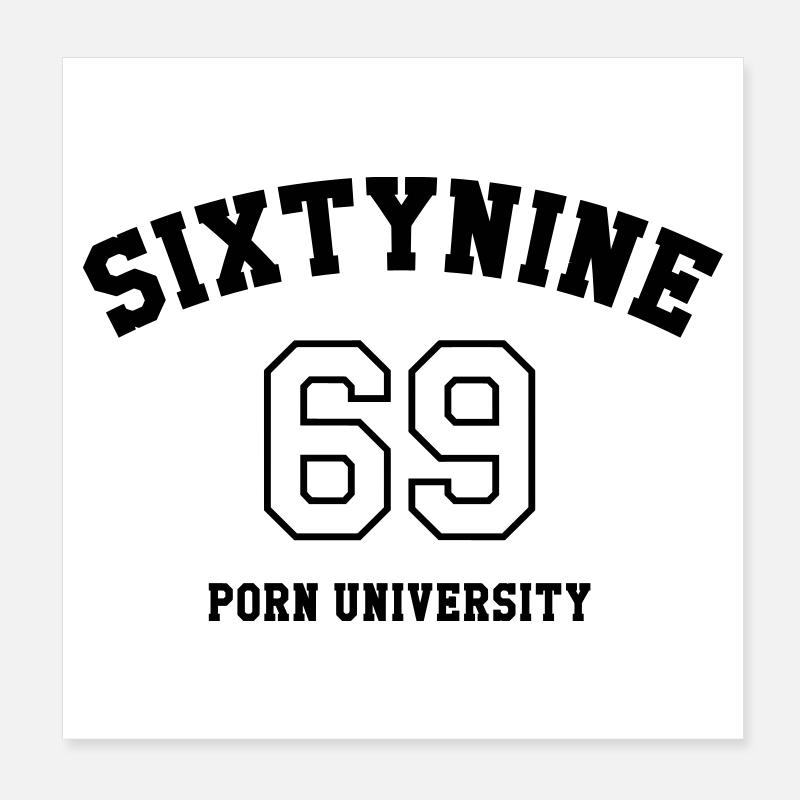 69 Porn University Poster 8" x 8" (20x20 cm)