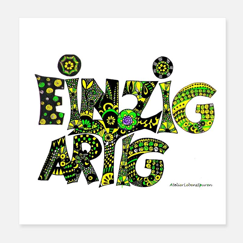 Einzigartig Poster 20x20 cm