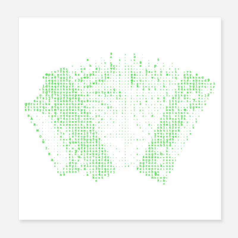 Harmonika SciFi Typo Effekt | ZiachON! Poster 20x20 cm