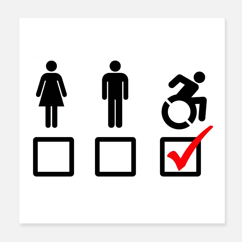 This wheelchair user is suitable* Poster 8" x 8" (20x20 cm)
