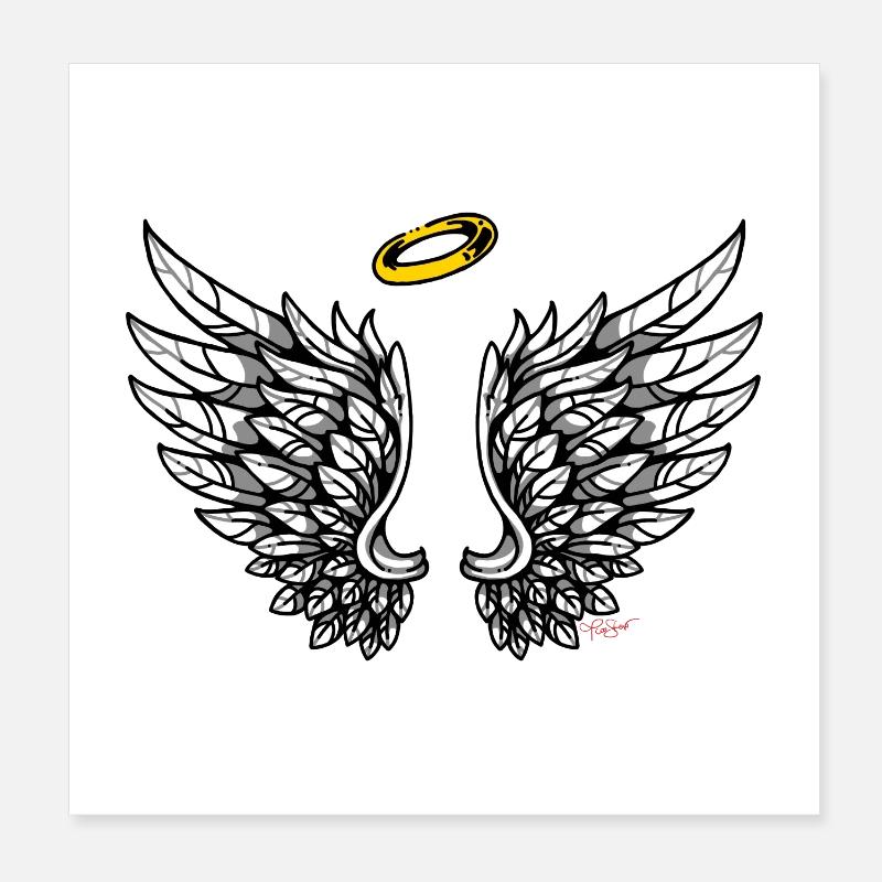 Ailes Ange Ailes Anges Poster 20 x 20 cm