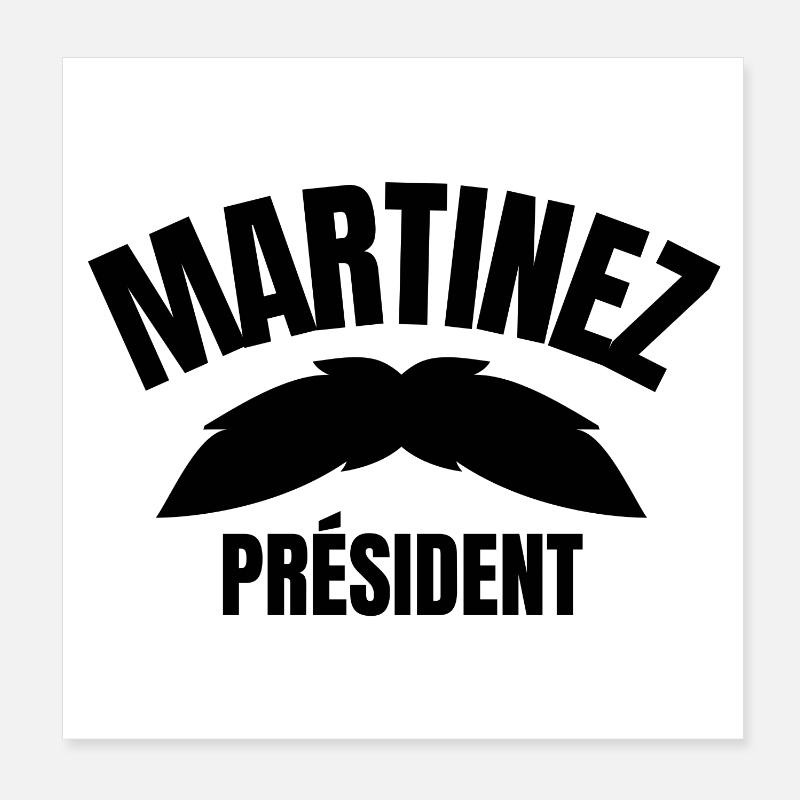 Martinez, cgt, réforme des retraites - Poster 20 x 20 cm - blanc