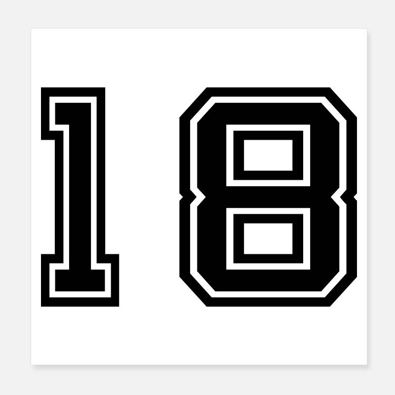 18.Geburtstag volljährig Poster 20x20 cm