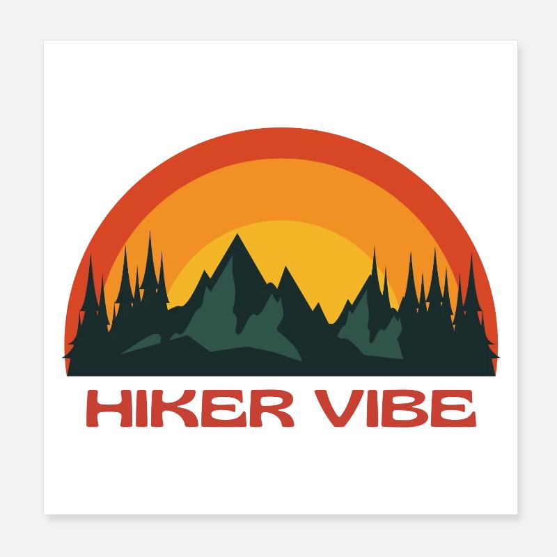 Wanderer, Wanderer, Wanderfreund Poster 20x20 cm