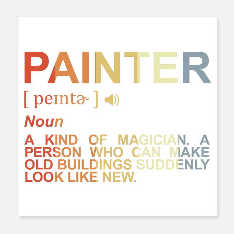 Term painter varnisher Poster 8" x 8" (20x20 cm)